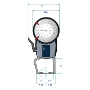 mesureur d'épaisseur extérieur analogique D110