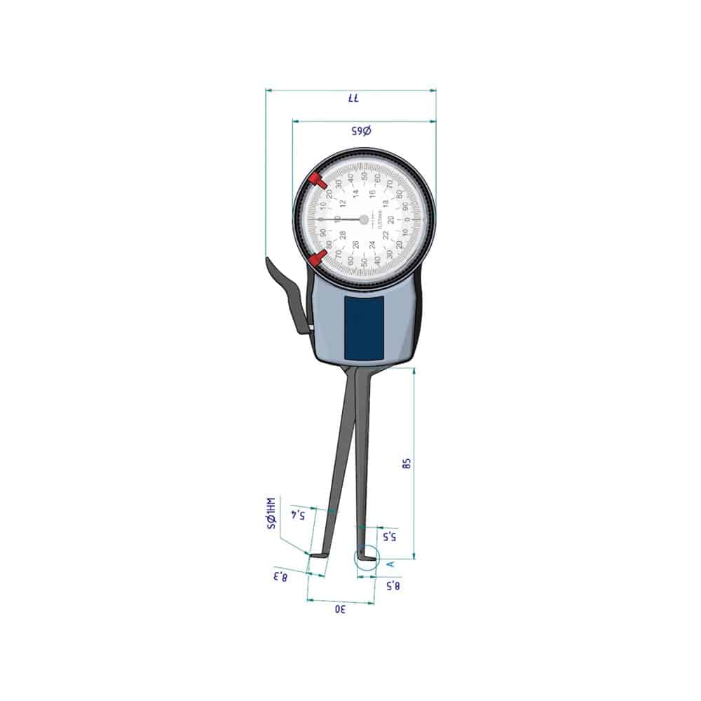spessimetro analogico h210