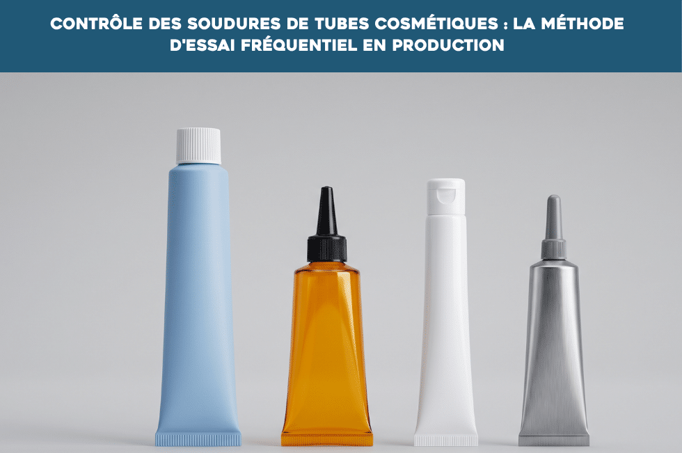Contrôle soudure tubes cosmétiques : essai fréquentiel en production