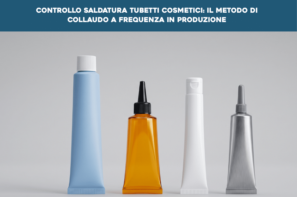 Controllo saldatura tubetti cosmetici: il metodo di collaudo a frequenza in produzione
